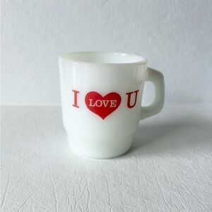 70’s Glasbake Mug ‘I Love You’